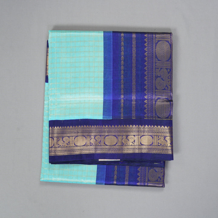 Hayagrivas Ice Blue Pure Silk Cotton Saree SSCBF35D3-12