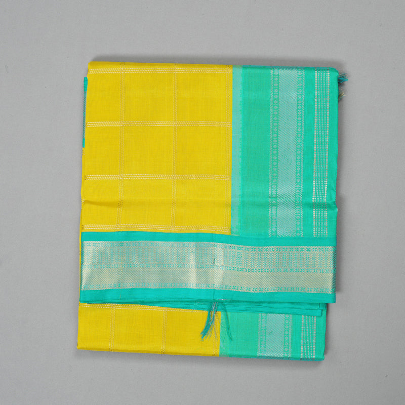 Hayagrivas Lemon Yellow Pure Silk Cotton Saree SSCBF35D3-13