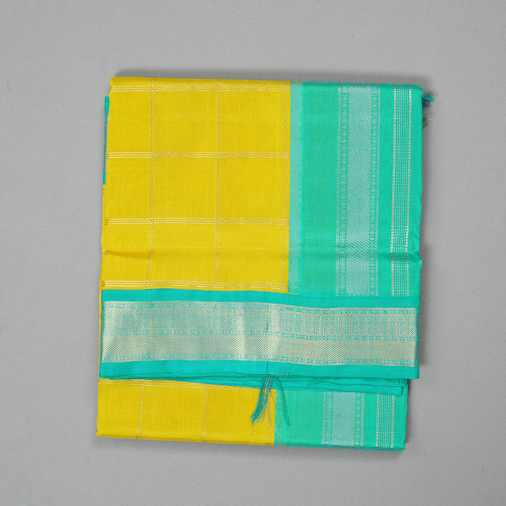 Hayagrivas Lemon Yellow Pure Silk Cotton Saree SSCBF35D3-13