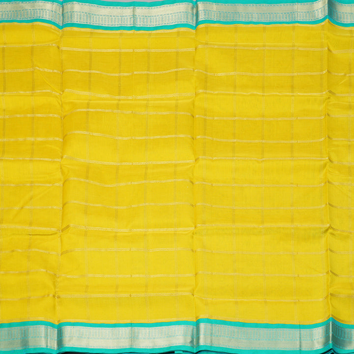 Hayagrivas Lemon Yellow Pure Silk Cotton Saree SSCBF35D3-13