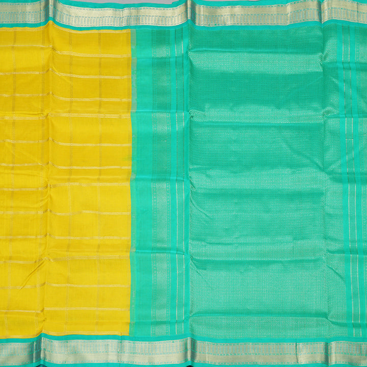 Hayagrivas Lemon Yellow Pure Silk Cotton Saree SSCBF35D3-13