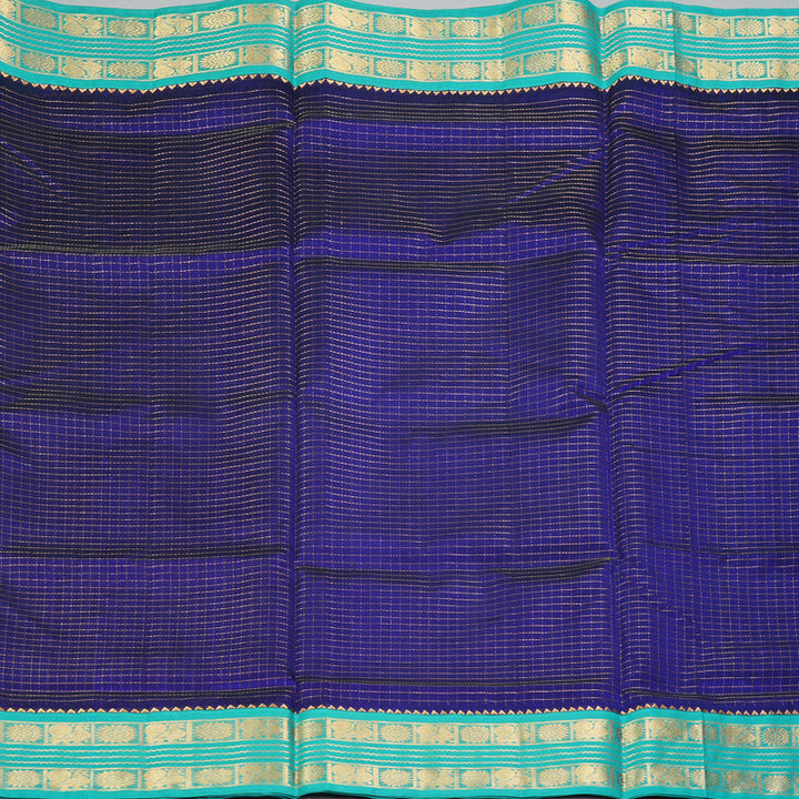 Hayagrivas Royal Blue Pure Silk Cotton Saree SSCBF35D3-2
