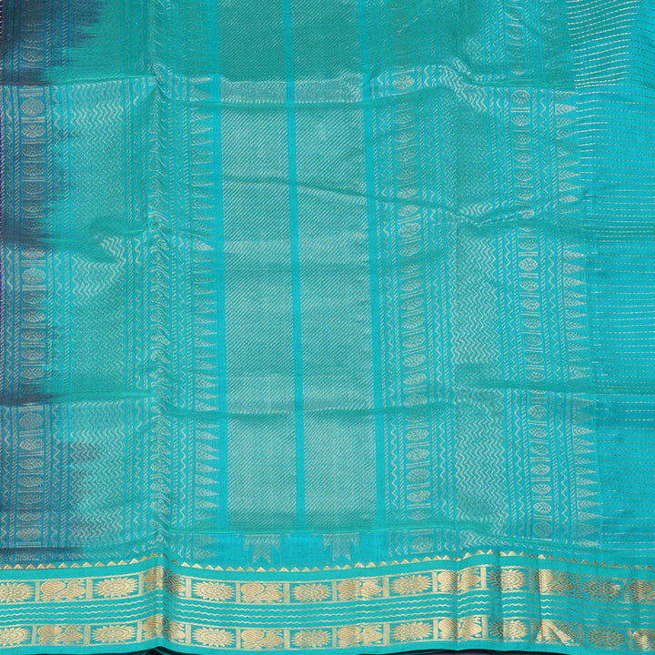 Hayagrivas Royal Blue Pure Silk Cotton Saree SSCBF35D3-2