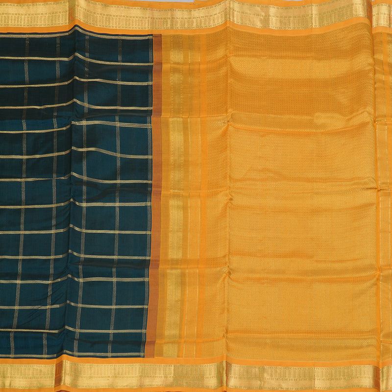 Hayagrivas Peacock Green Pure Silk Cotton Saree SSCBF35D3-21