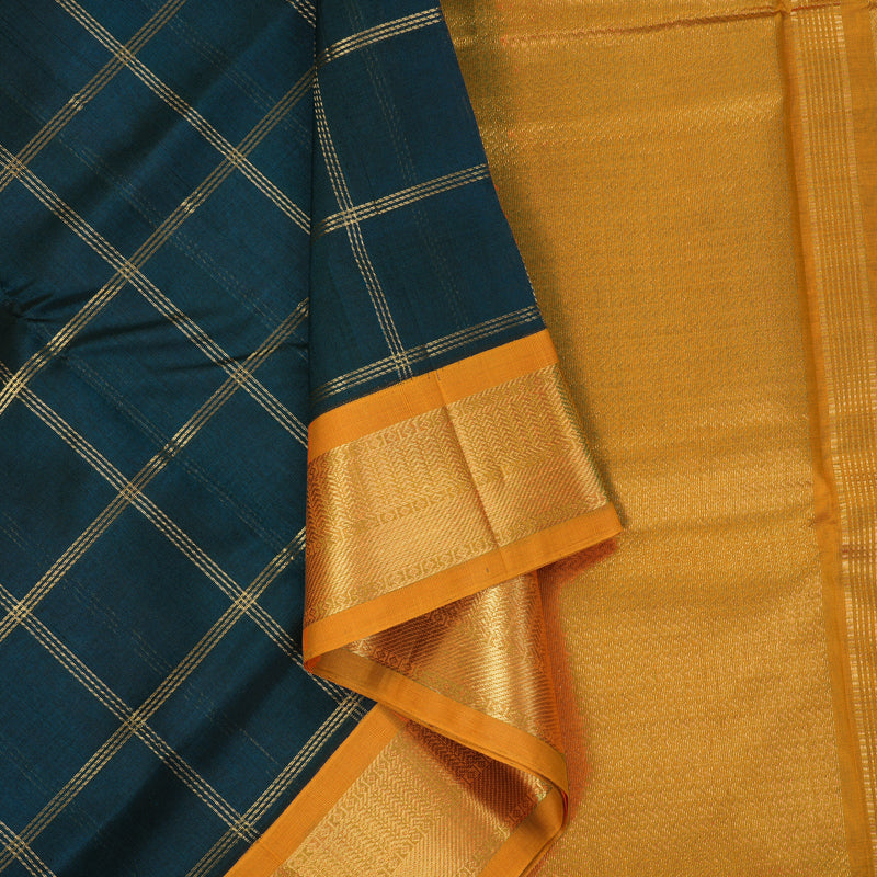 Hayagrivas Peacock Green Pure Silk Cotton Saree SSCBF35D3-21