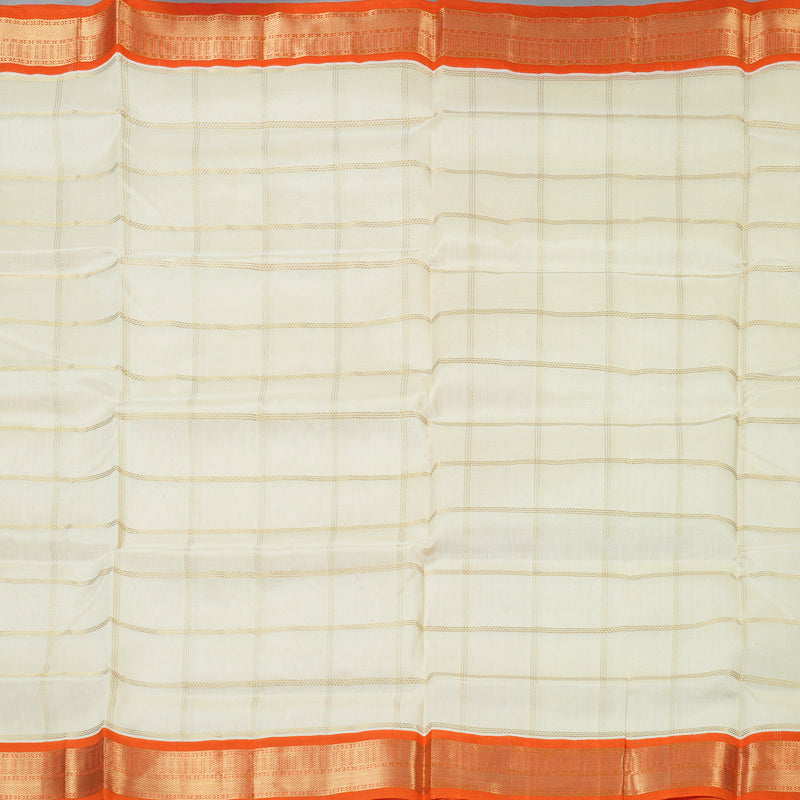 Hayagrivas Off-White Pure Silk Cotton Saree SSCBF35D3-5