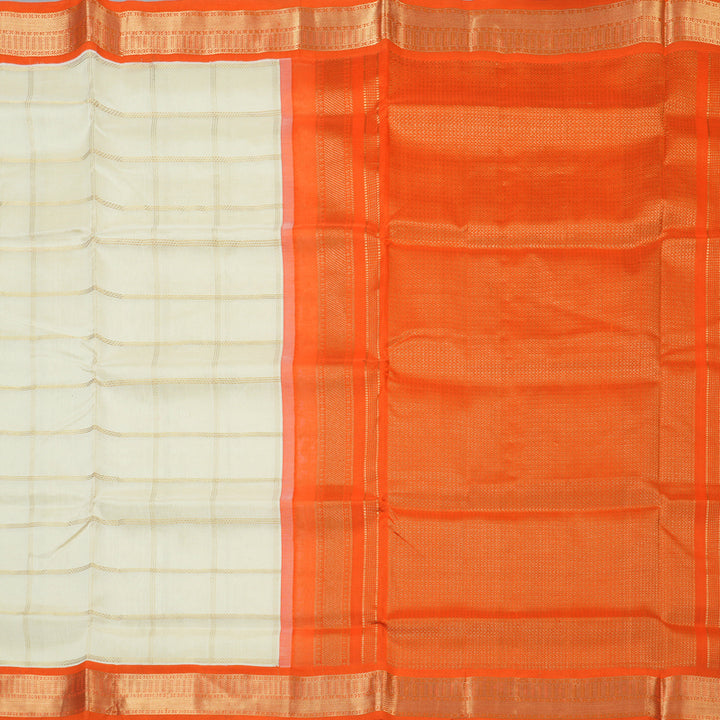 Hayagrivas Off-White Pure Silk Cotton Saree SSCBF35D3-5