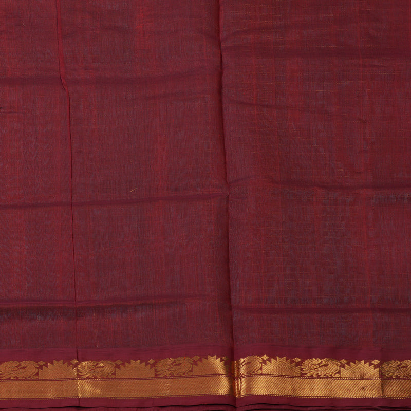 Hayagrivas Blue & Green (Shot Colour) Pure Silk Cotton Saree SSCBF35D3-8