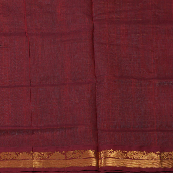 Hayagrivas Blue & Green (Shot Colour) Pure Silk Cotton Saree SSCBF35D3-8