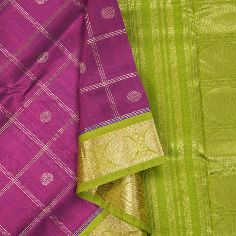Hayagrivas Vadamalli Purple Pure Silk Cotton Saree SSCBF35D4-3