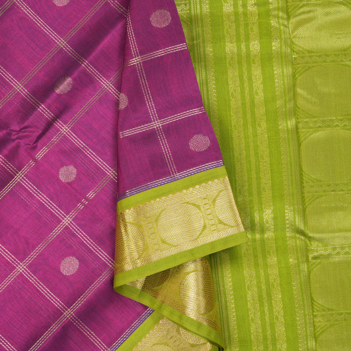 Hayagrivas Vadamalli Purple Pure Silk Cotton Saree SSCBF35D4-3