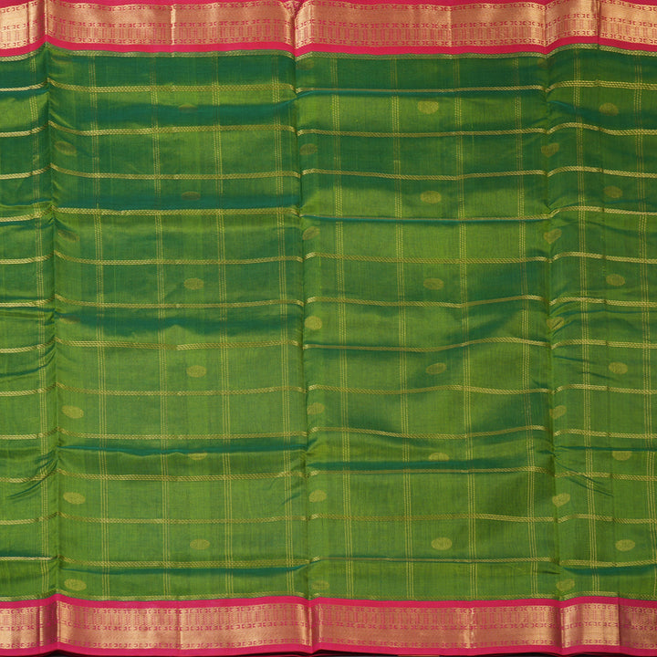 Hayagrivas Parrot Green Pure Silk Cotton Saree SSCBF35D4-7