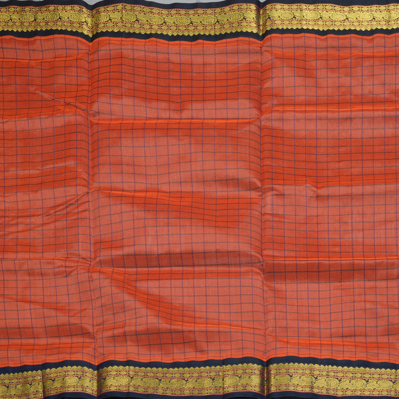 Hayagrivas Dust Orange Pure Silk Cotton Saree SSCBF35D5-16