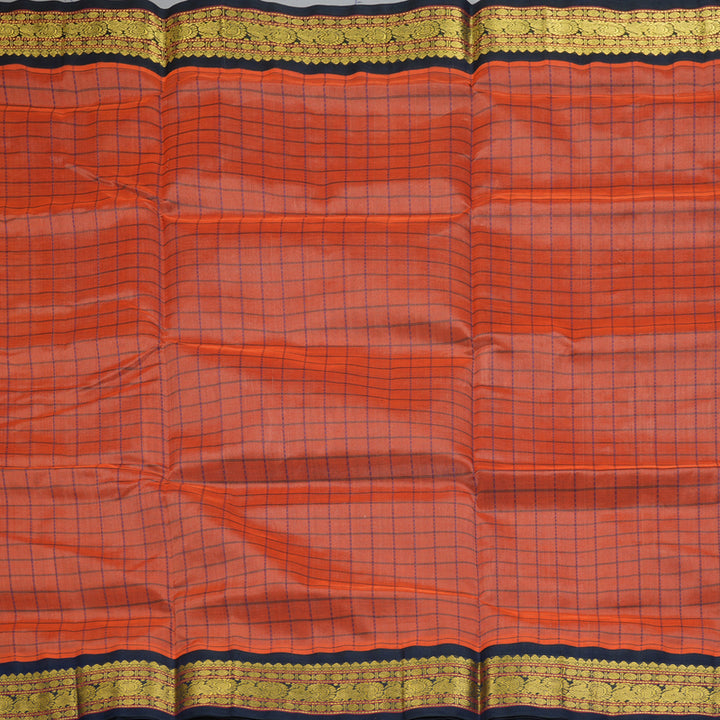 Hayagrivas Dust Orange Pure Silk Cotton Saree SSCBF35D5-16