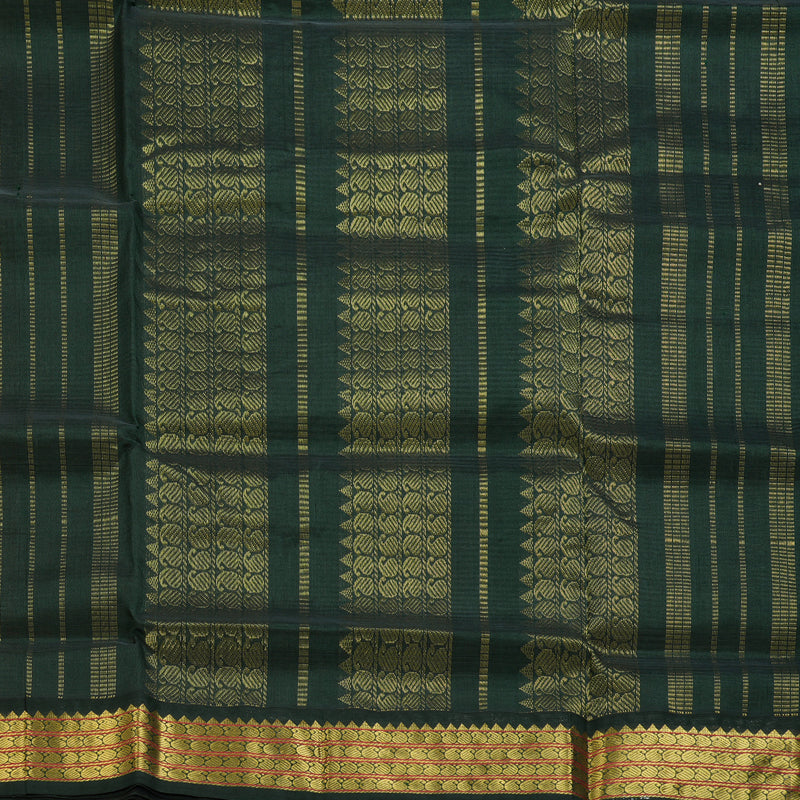 Hayagrivas Yellow & Orange Stripes Pure Silk Cotton Saree SSCBF35D5-19