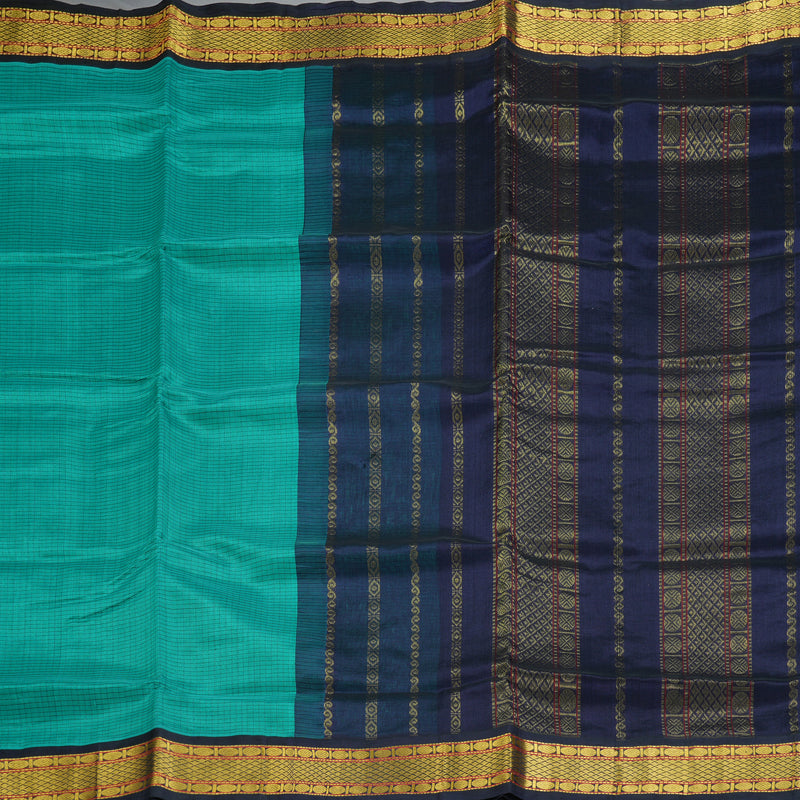 Hayagrivas Teal Green Pure Silk Cotton Saree SSCBF35D5-20