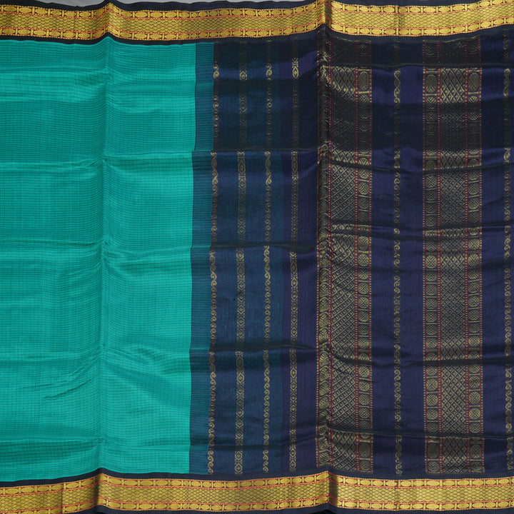 Hayagrivas Teal Green Pure Silk Cotton Saree SSCBF35D5-20