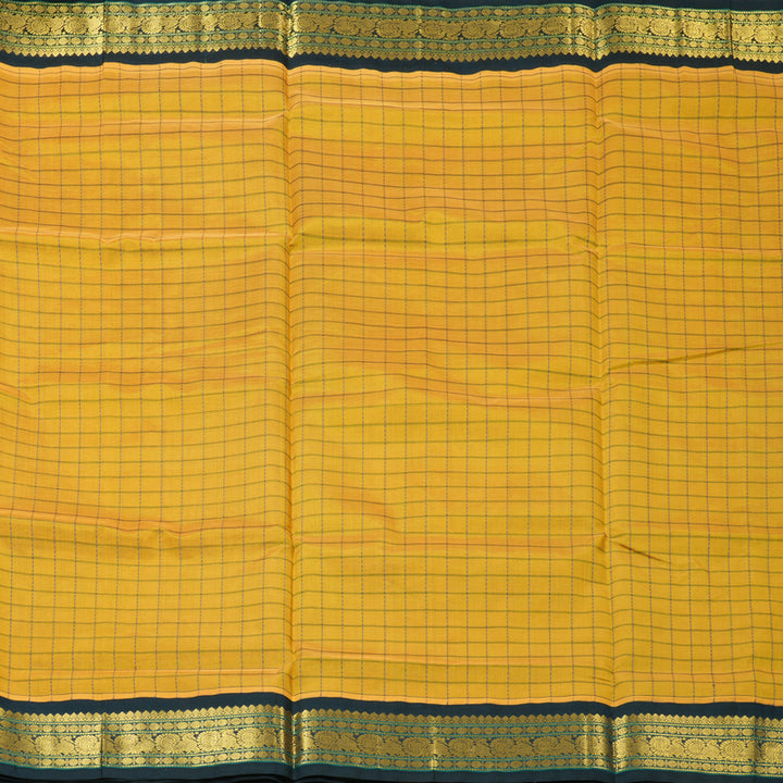 Hayagrivas Mustard Yellow Pure Silk Cotton Saree SSCBF35D5-23