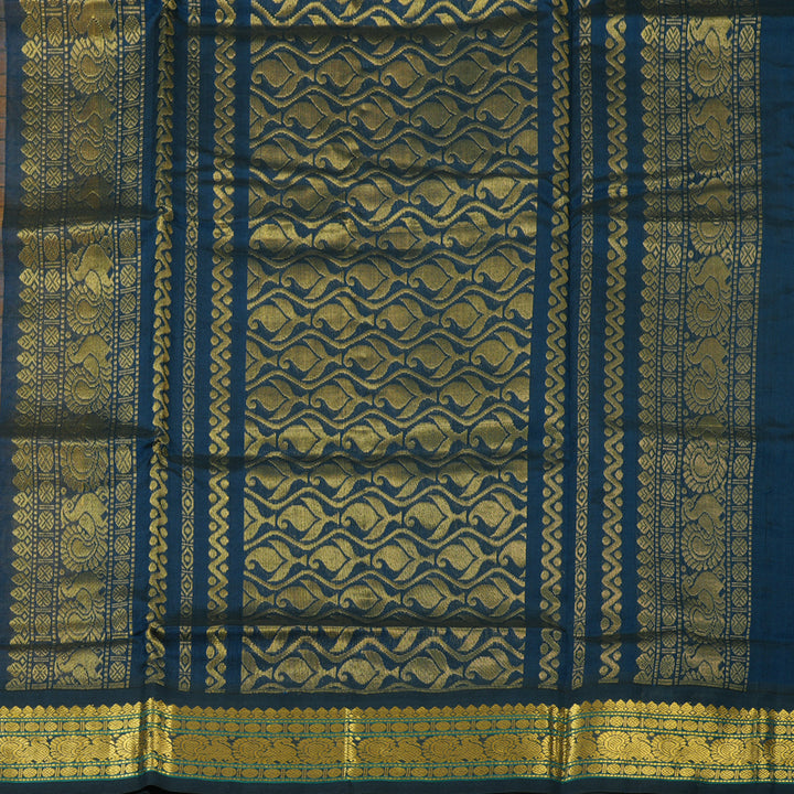 Hayagrivas Mustard Yellow Pure Silk Cotton Saree SSCBF35D5-23