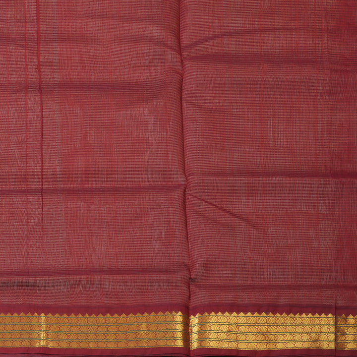Hayagrivas White & Grey Stripes Pure Silk Cotton Saree SSCBF35D5-4