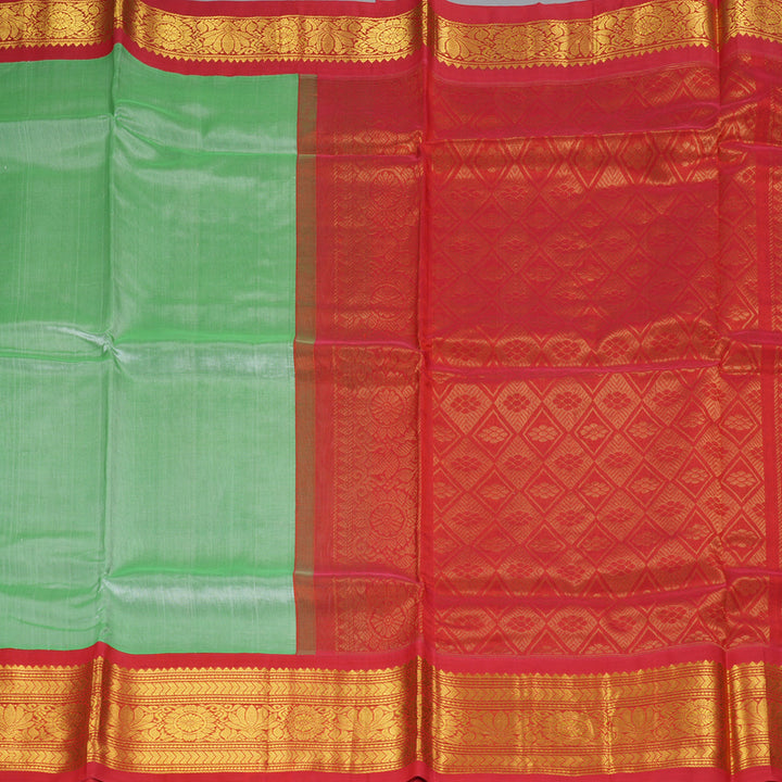 Hayagrivas Pista Green Pure Silk Cotton Saree SSCBF36D10-2