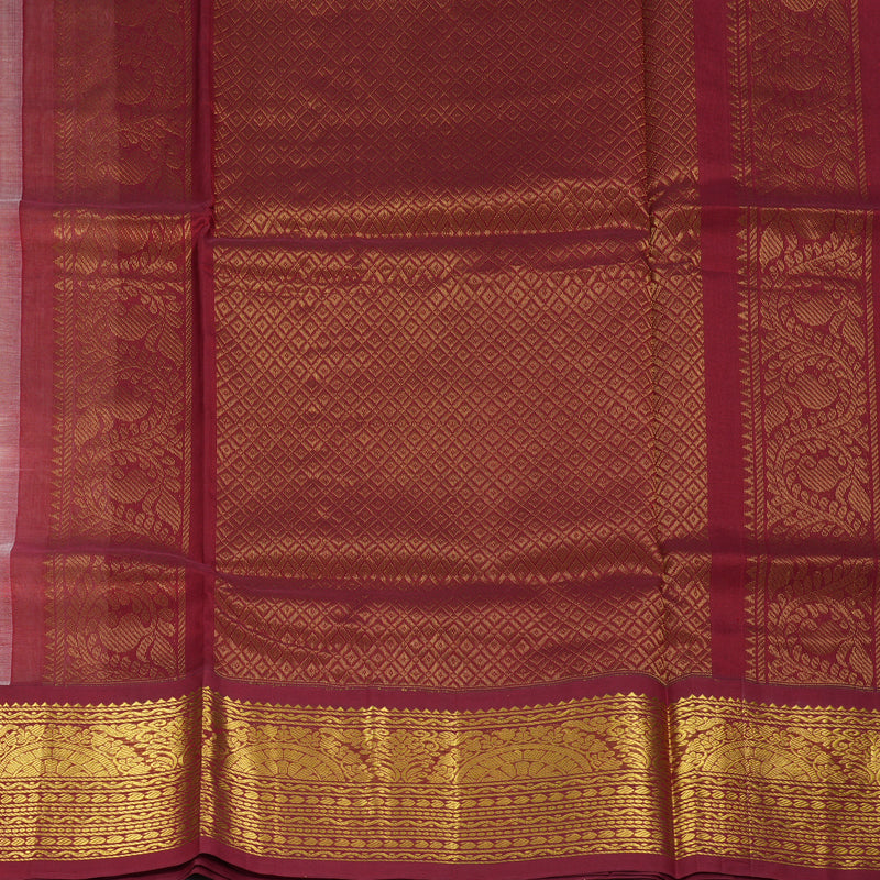 Hayagrivas Half-White Pure Silk Cotton Saree SSCBF36D11-1