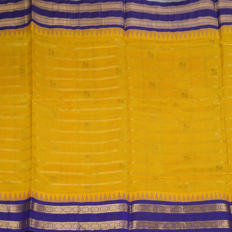 Hayagrivas Yellow Pure Silk Cotton Saree SSCBF36D12-5