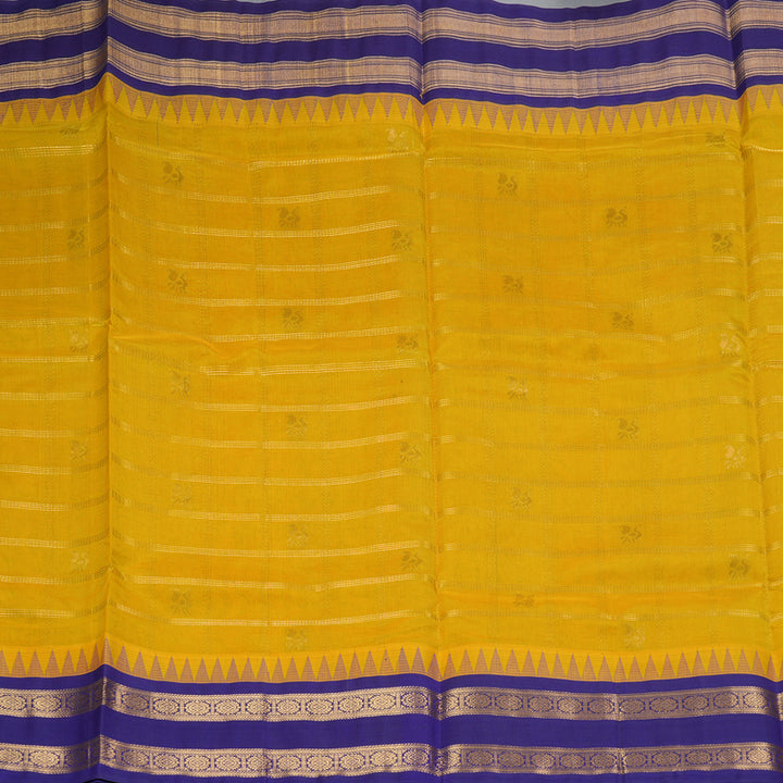 Hayagrivas Yellow Pure Silk Cotton Saree SSCBF36D12-5