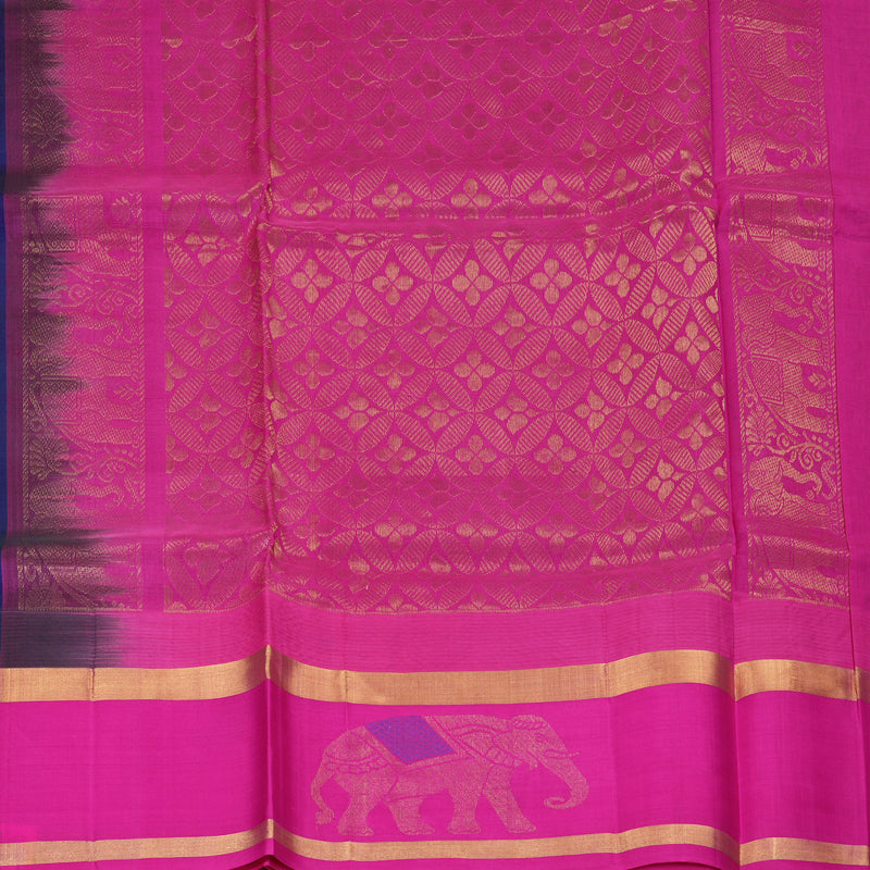 Hayagrivas Purplish-Blue Pure Silk Cotton Saree SSCBF36D13-1