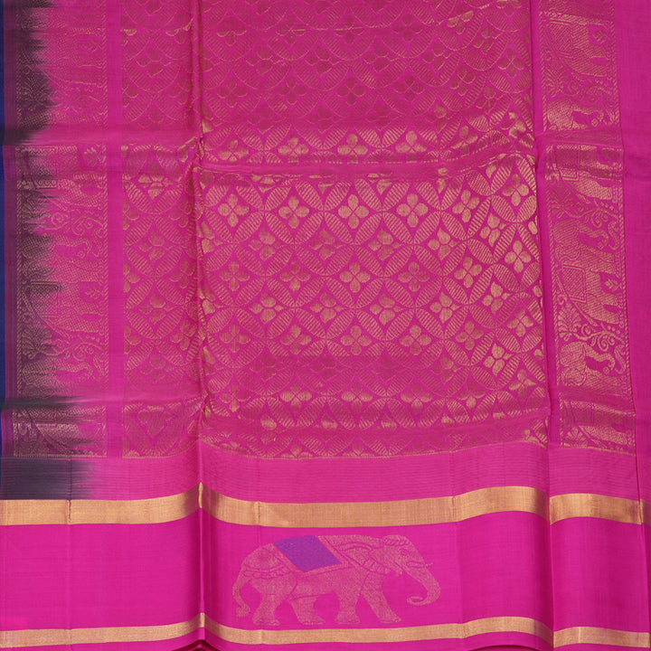 Hayagrivas Purplish-Blue Pure Silk Cotton Saree SSCBF36D13-1