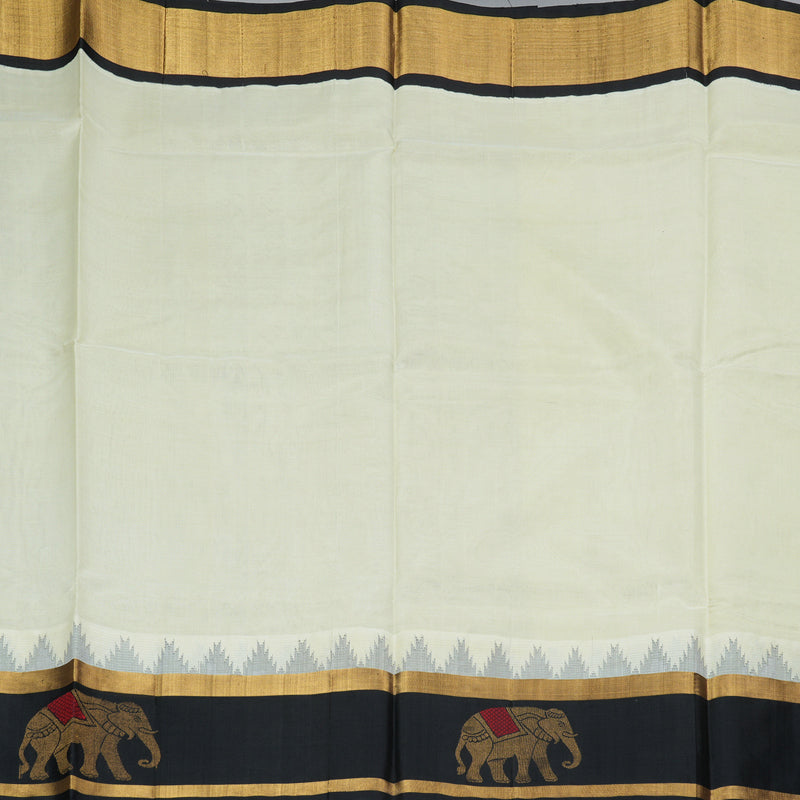 Hayagrivas Half-White Pure Silk Cotton Saree SSCBF36D13-3