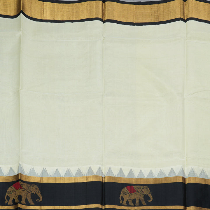 Hayagrivas Half-White Pure Silk Cotton Saree SSCBF36D13-3