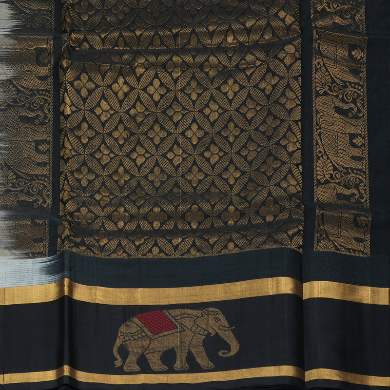 Hayagrivas Half-White Pure Silk Cotton Saree SSCBF36D13-3
