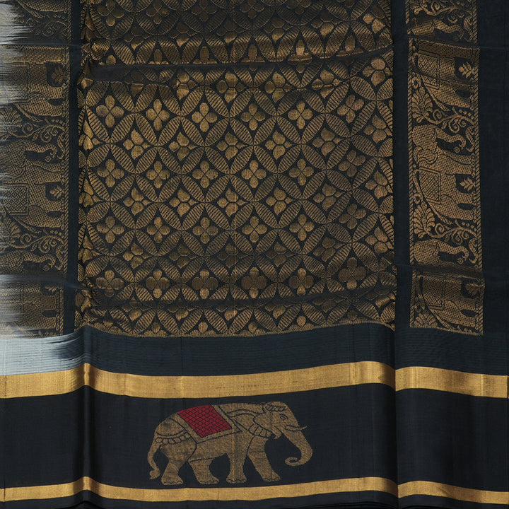 Hayagrivas Half-White Pure Silk Cotton Saree SSCBF36D13-3