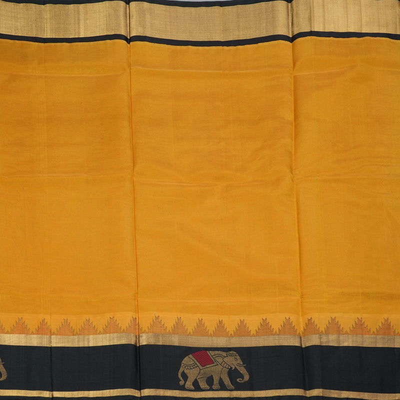 Hayagrivas Mustard Yellow Pure Silk Cotton Saree SSCBF36D13-4