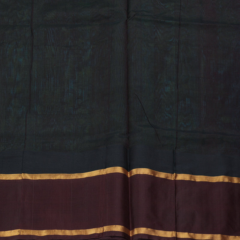 Hayagrivas Bluish-Green Pure Silk Cotton Saree SSCBF36D13-5