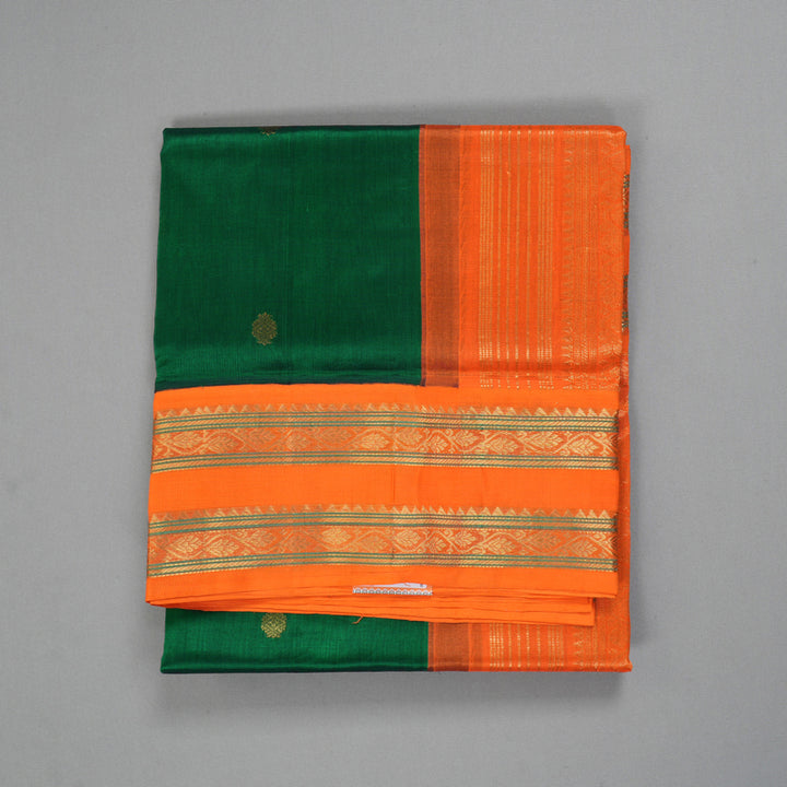 Hayagrivas Bottle Green Pure Silk Cotton Saree SSCBF36D3-11