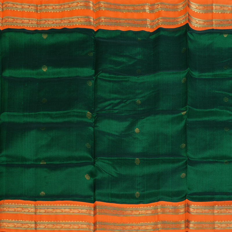 Hayagrivas Bottle Green Pure Silk Cotton Saree SSCBF36D3-11