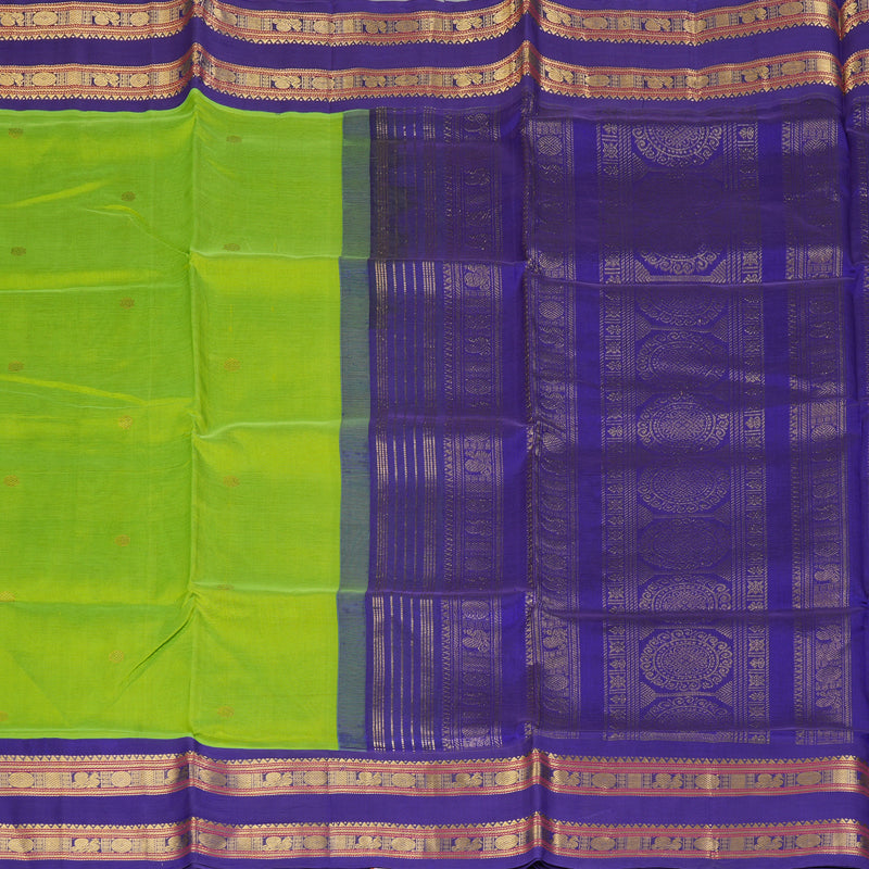 Hayagrivas Parrot Green Pure Silk Cotton Saree SSCBF36D3-12