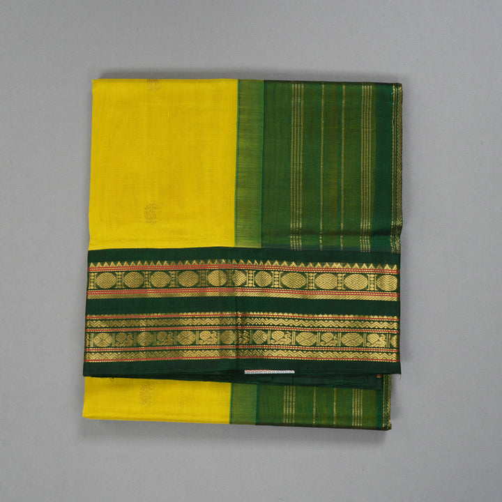 Hayagrivas Lemon Yellow Pure Silk Cotton Saree SSCBF36D3-14