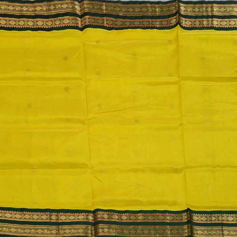 Hayagrivas Lemon Yellow Pure Silk Cotton Saree SSCBF36D3-14