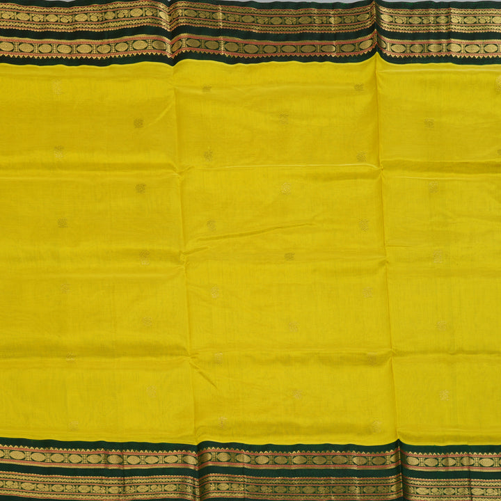 Hayagrivas Lemon Yellow Pure Silk Cotton Saree SSCBF36D3-14