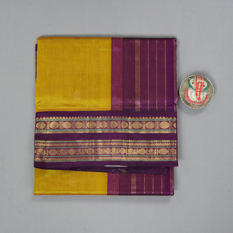 Hayagrivas Sampanga Yellow Pure Silk Cotton Saree SSCBF36D3-8
