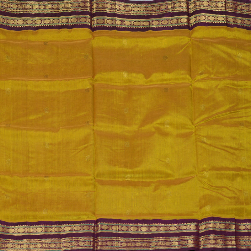 Hayagrivas Sampanga Yellow Pure Silk Cotton Saree SSCBF36D3-8