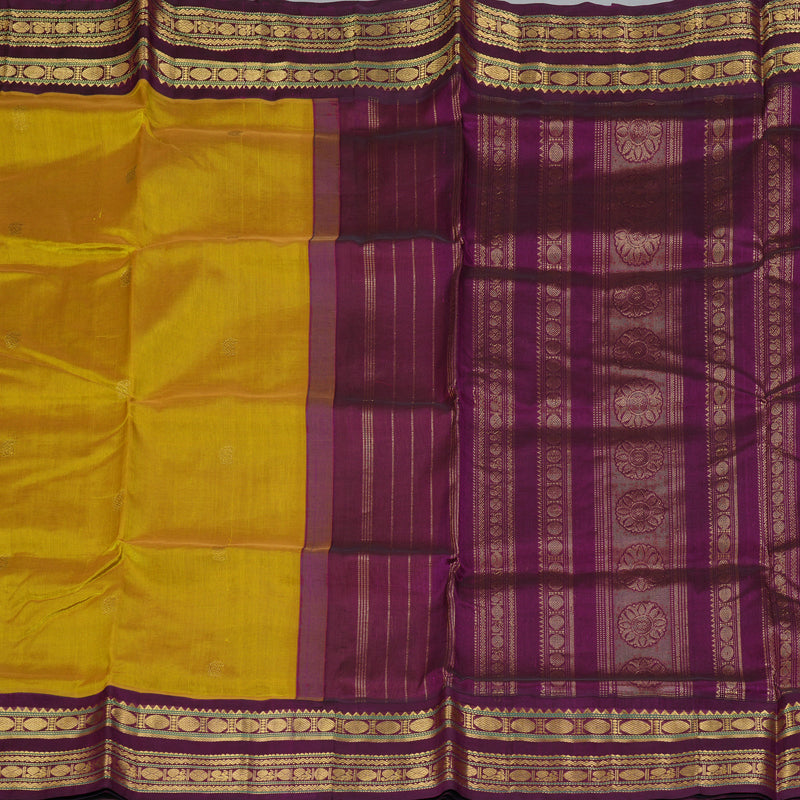 Hayagrivas Sampanga Yellow Pure Silk Cotton Saree SSCBF36D3-8