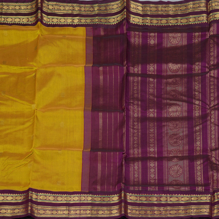 Hayagrivas Sampanga Yellow Pure Silk Cotton Saree SSCBF36D3-8