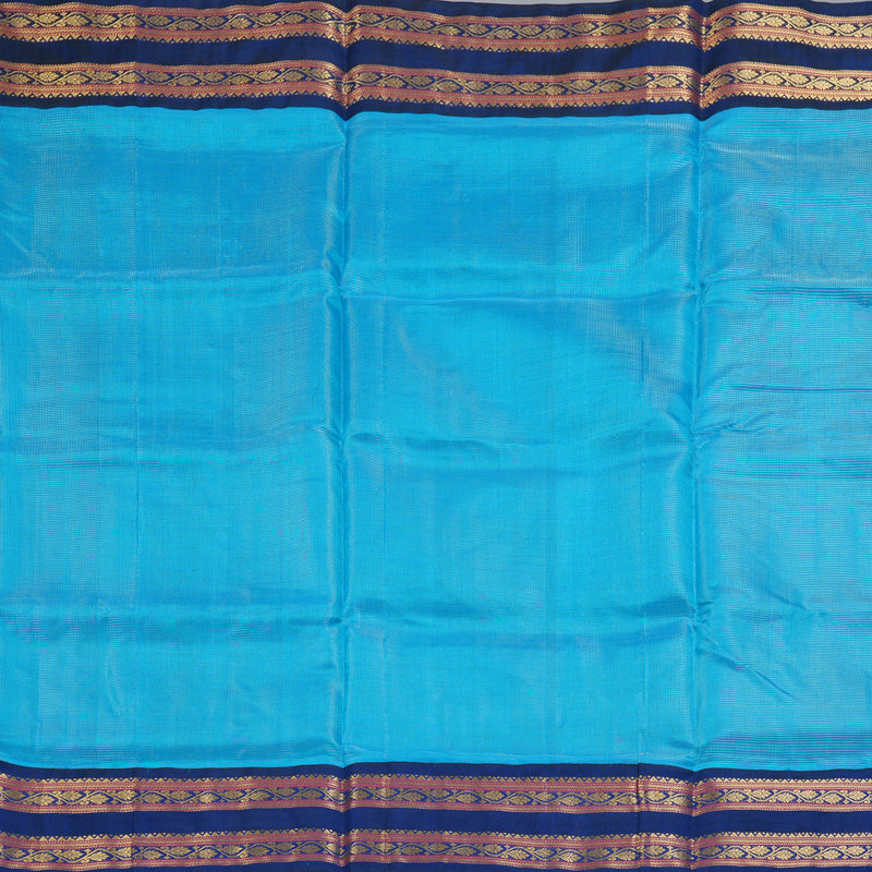 Hayagrivas Sky Blue Pure Silk Cotton Saree SSCBF36D4-3