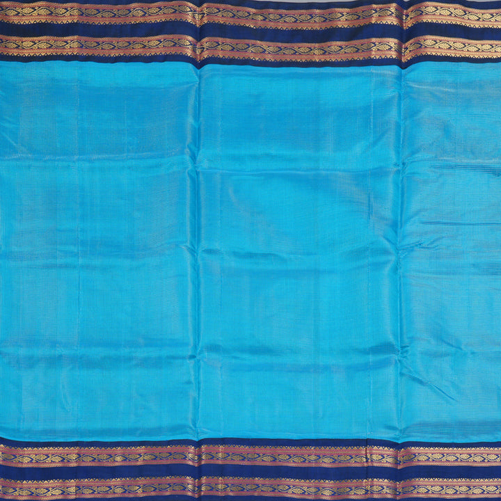 Hayagrivas Sky Blue Pure Silk Cotton Saree SSCBF36D4-3