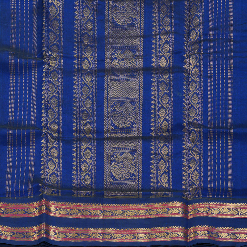 Hayagrivas Sky Blue Pure Silk Cotton Saree SSCBF36D4-3
