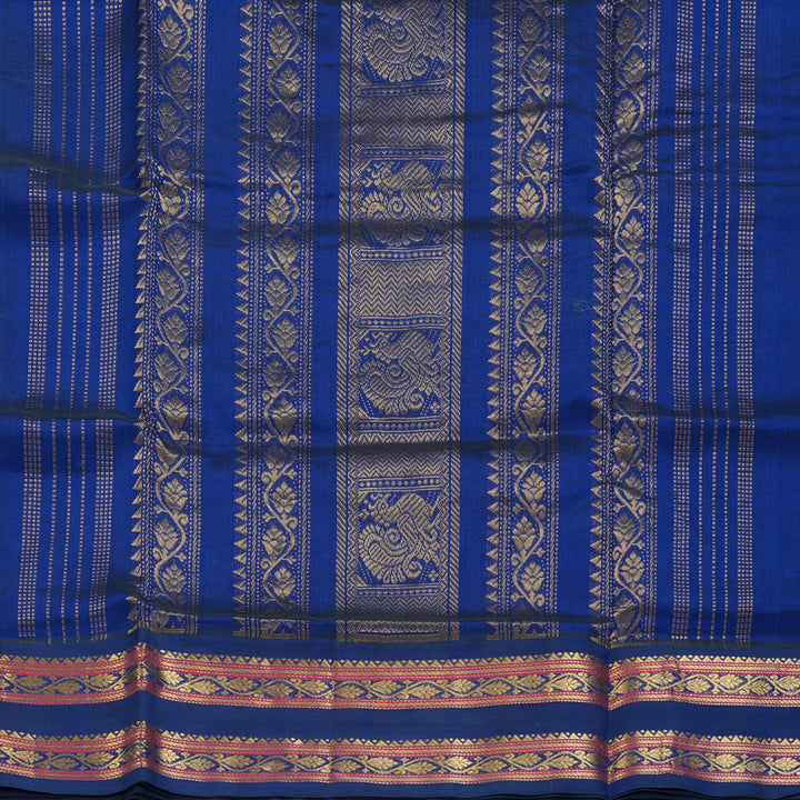 Hayagrivas Sky Blue Pure Silk Cotton Saree SSCBF36D4-3